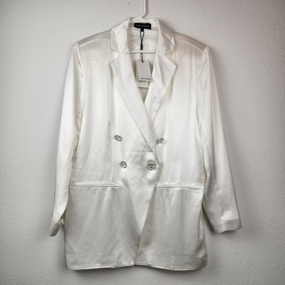 Retrofete Pandora Blazer in White and Crystal Size Large NWT - Picture 3 of 12